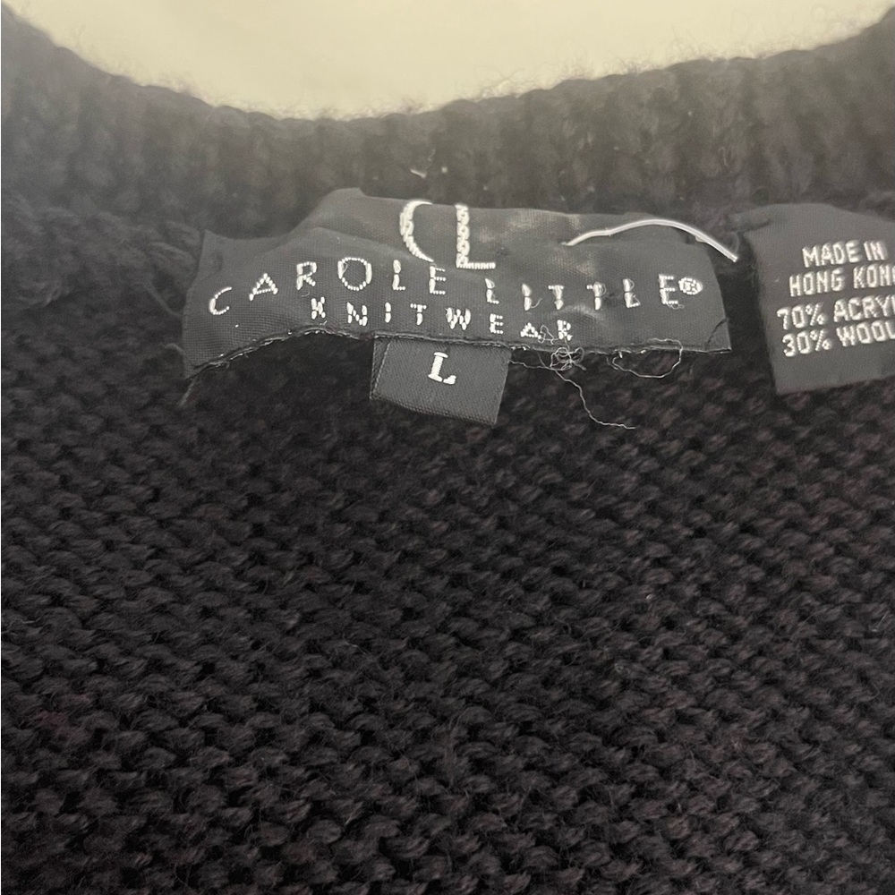 Carole Little Knitwear Vintage Size L Multicolor Patterned Men's Sweater Vest - Picture 3 of 7